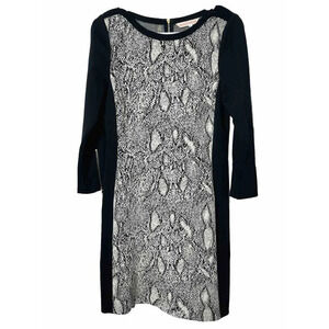 Rebecca Taylor Sheath Dress 4 Snake Print Long Sleeve Stretch Classic Women LBD